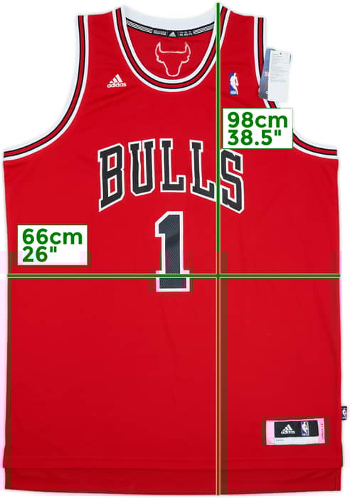 2010-14 Chicago Bulls Rose #1 adidas Swingman Away Jersey (XXL)