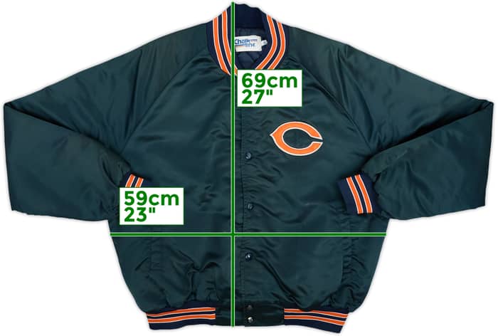 1990s Chicago Bears Chalk Line Satin Varsity Jacket - 6/10 - (L)