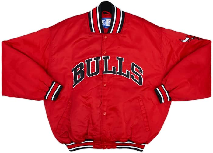 1990s Chicago Bulls Starter Satin Varsity Jacket - 7/10 - (XL)