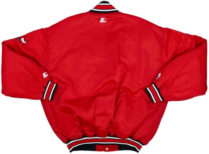 1990s Chicago Bulls Starter Satin Varsity Jacket - 7/10 - (XL)