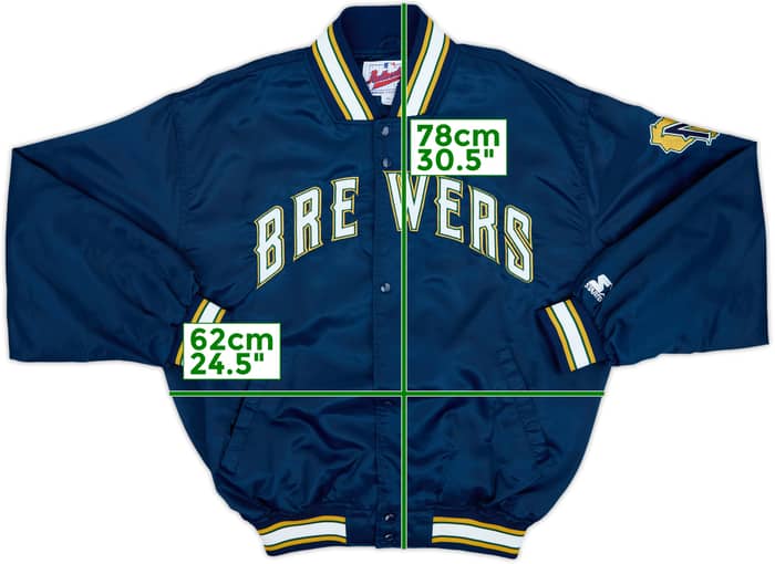 1994-99 Milwaukee Brewers Starter Satin Varsity Jacket - 9/10 - (XL)