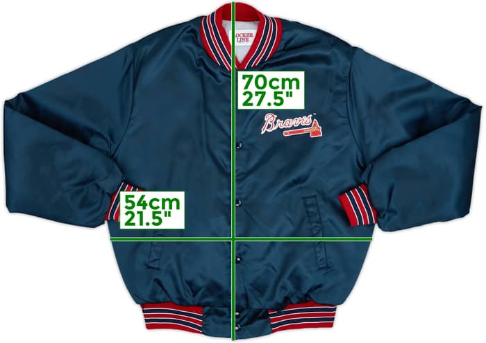 1990s Atlanta Braves Locker Line Satin Varsity Jacket - 5/10 - (M)