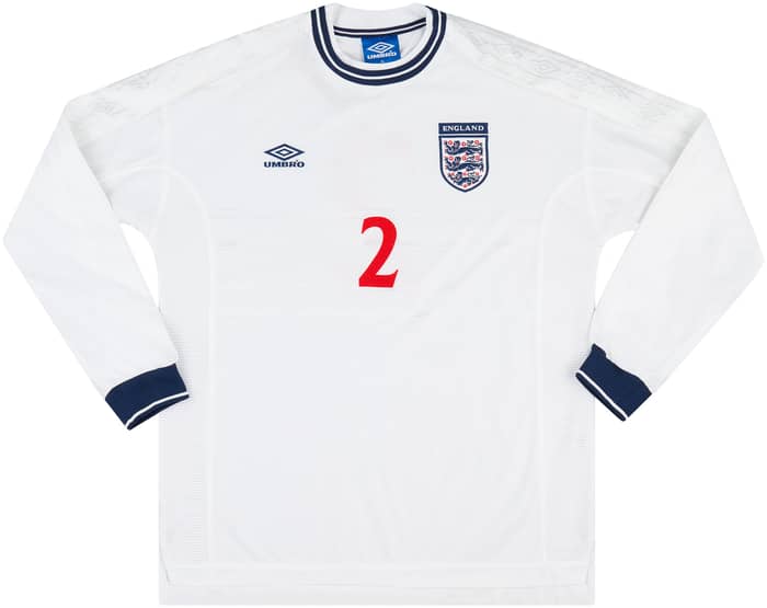 1999-00 England Match Issue Home L/S Shirt #2 (Brown)
