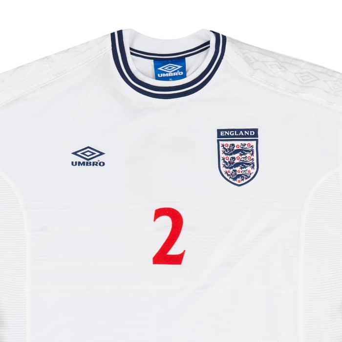 1999-00 England Match Issue Home L/S Shirt #2 (Brown)