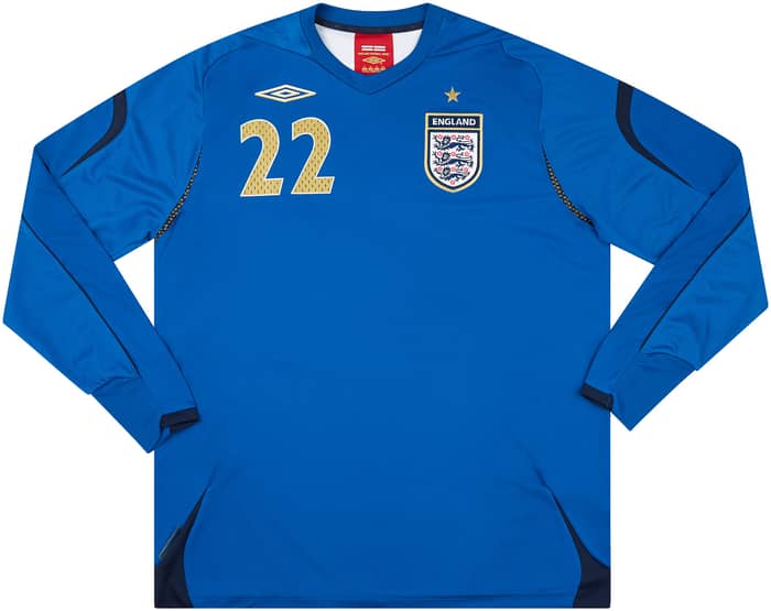 2007 England U-21 Match Issue GK Shirt Alnwick #22
