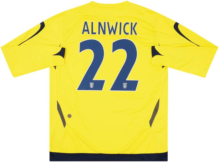 2007 England U-21 Match Issue GK Shirt Alnwick #22