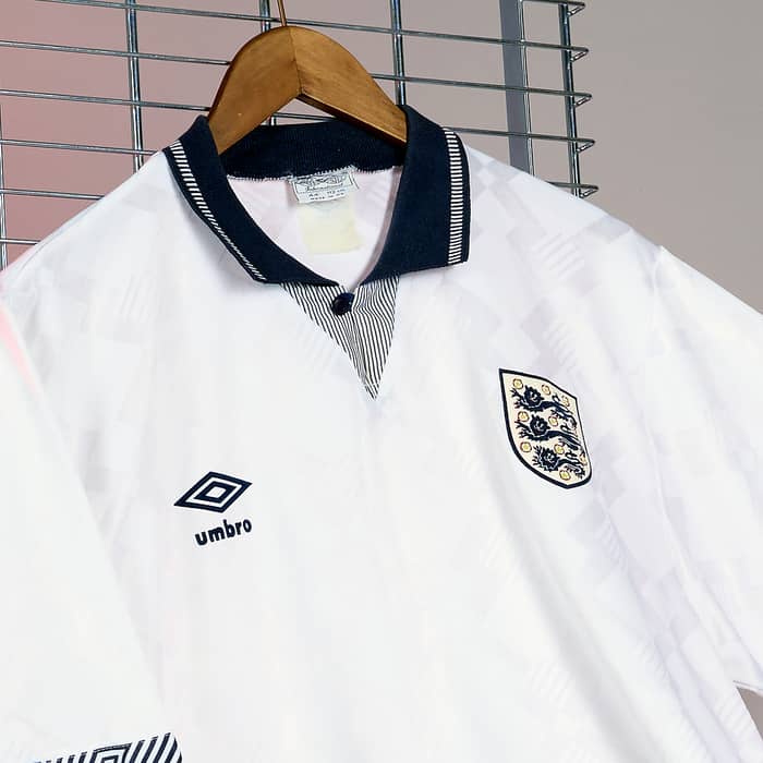 1990-92 England Maillot Domicile