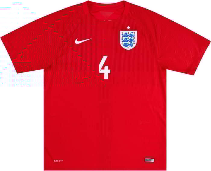 2014-15 England Away Shirt Gerrard #4 - 8/10 - (S)