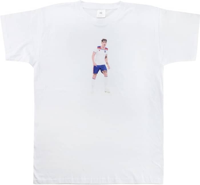 2018 England Spain 82 John Stones Graphic Tee *As New*