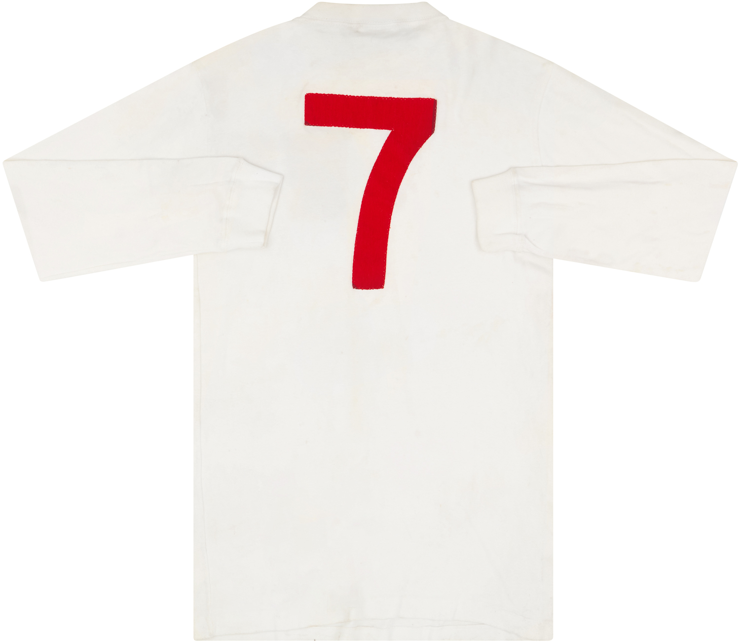 1972-73 England U-18 Match Worn Home L/S Shirt #7