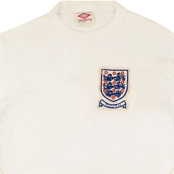 1972-73 England U-18 Match Worn Home L/S Shirt #7