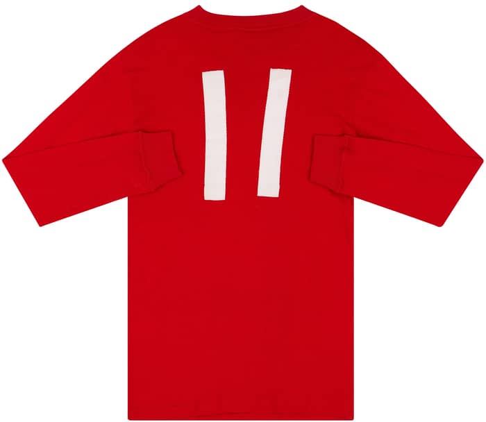 1973-74 England U-21 Match Issue Away L/S Shirt #11