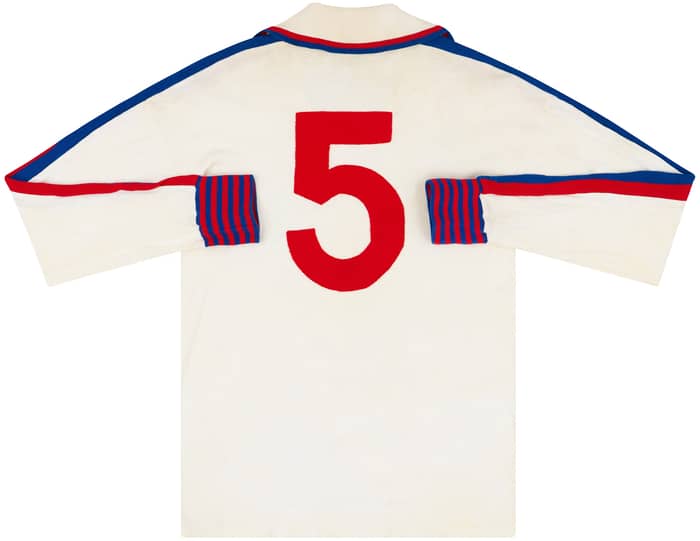 1976 England U-23 Match Worn Home L/S Shirt #5 (Thompson) v Hungary