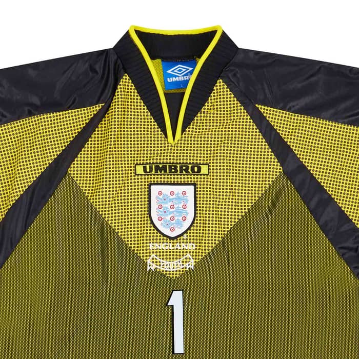 1998-99 England U-18 Match Issue GK Shirt #1 (Evans)