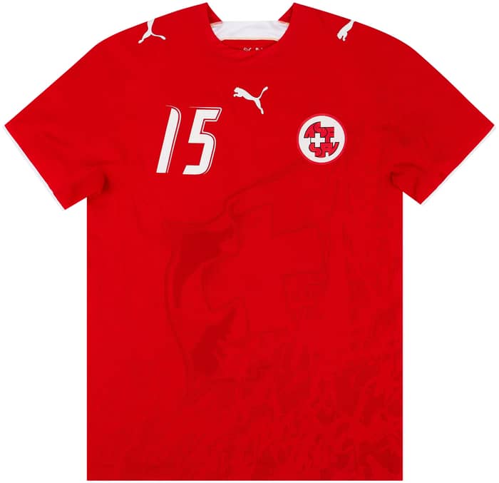 2006-08 Switzerland Match Issue Home Shirt Dzemaili #15