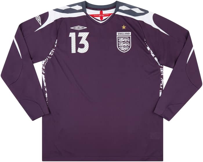 2007 England U-21 Match Issue European Championship GK Shirt Hart #13