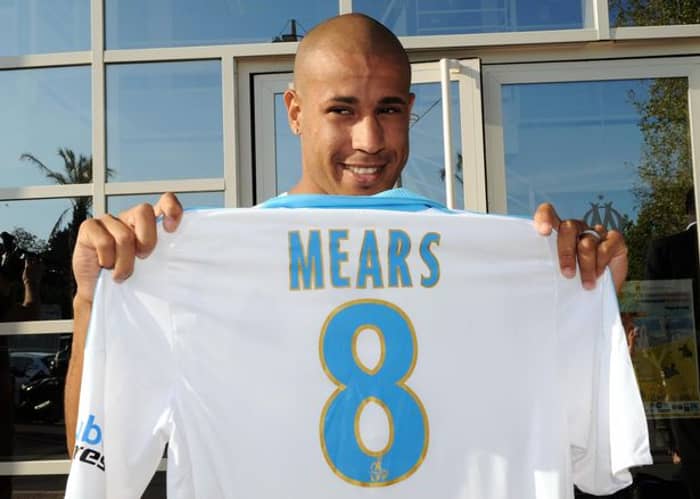 2008-09 Olympique de Marsella Versión Jugador Tercera M/L Camiseta Mears #8