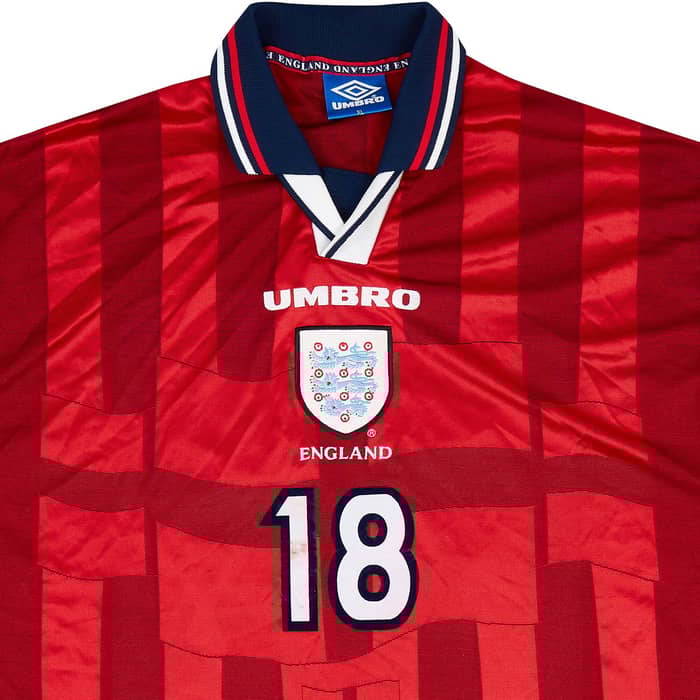 1997 England Match Issue Le Tournoi Away Shirt Butt #18