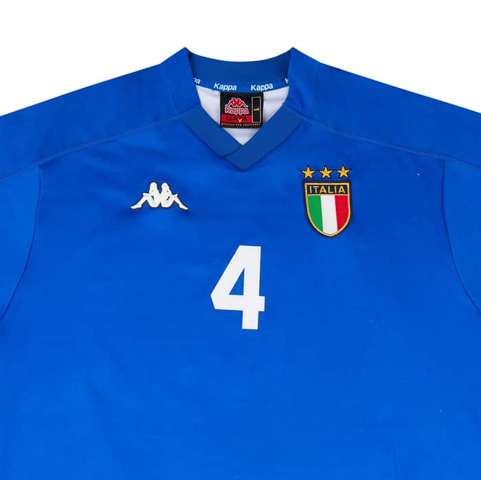 2000 Italy U-18 Match Worn Home Shirt #4 (v England)
