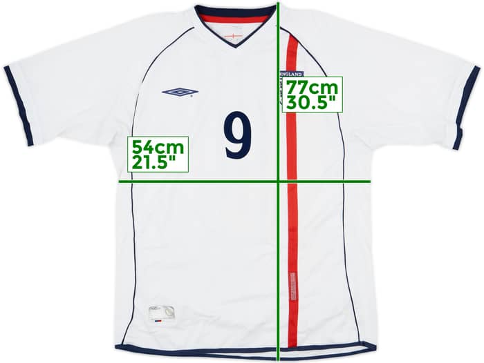 2001-03 England Home Shirt Fowler #9 - 7/10 - (XL)