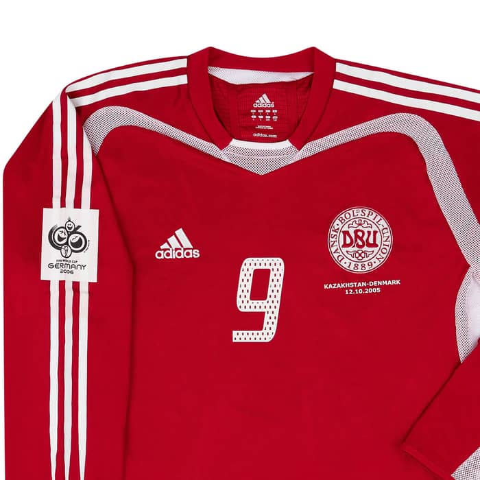 2005 Denmark Match Worn Home L/S Shirt #9 (Tomasson) v Kazakhstan
