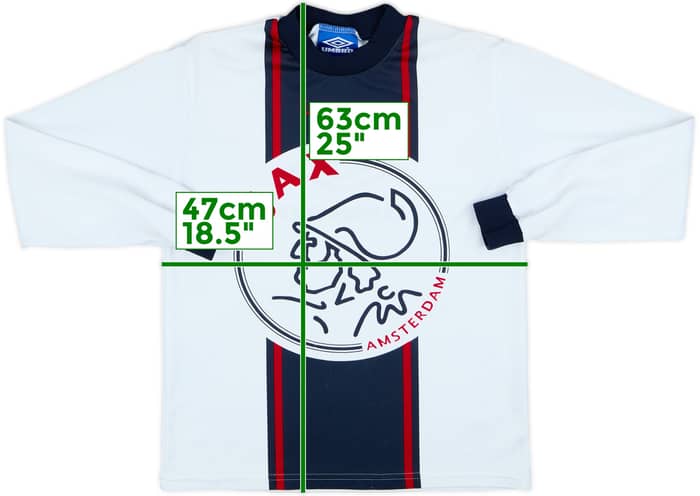 1995-96 Ajax Umbro Training L/S Shirt - 7/10 - (XL.Boys)