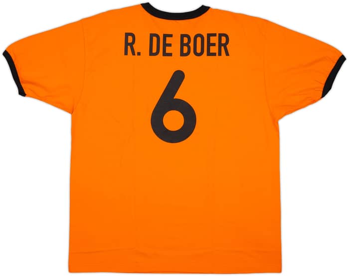 2000-01 Netherlands Nike Cotton Tee R. De Boer #6 (L)