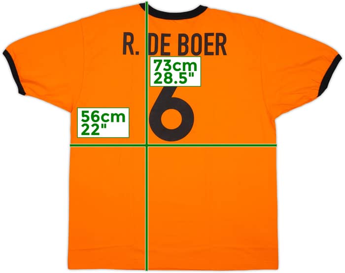 2000-01 Netherlands Nike Cotton Tee R. De Boer #6 (L)