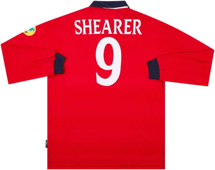 2000 England Match Issue European Championship Away L/S Shirt Shearer #9