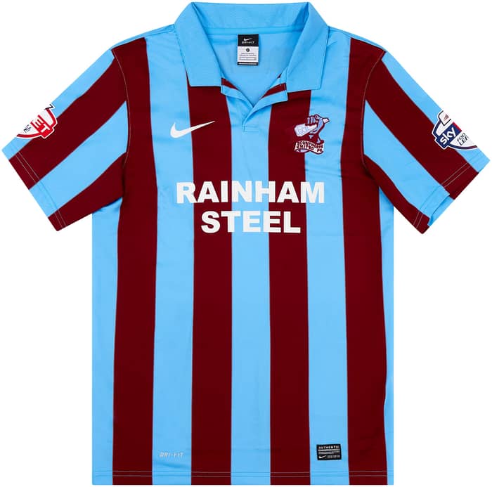 2013-14 Scunthorpe Match Issue Home Shirt Sparrow #7