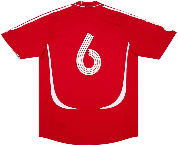 2007 Denmark Match Worn Home Shirt #6 (Helveg) v Sweden