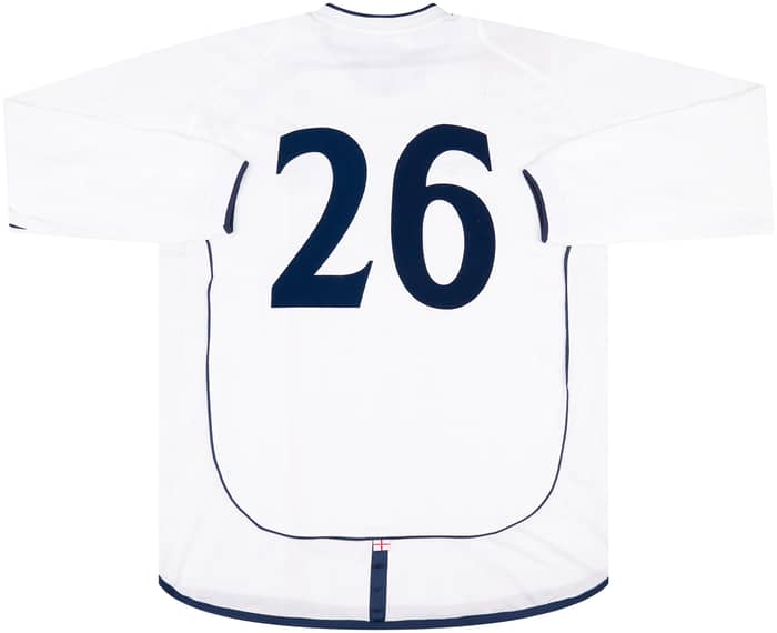 2001-02 England Match Issue Home L/S Shirt #26