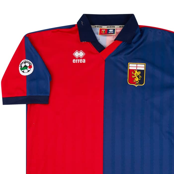 2001-02 Genoa Match Issue Home Shirt Stroppa #10