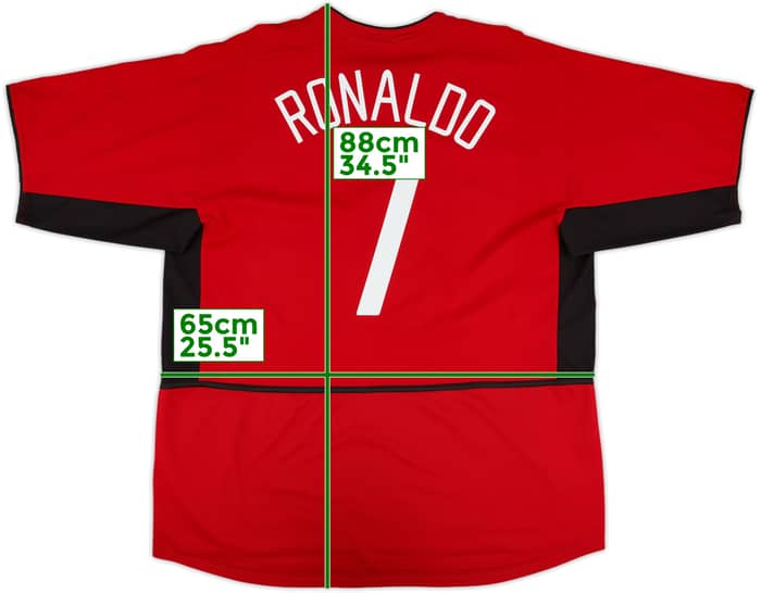 2002-04 Manchester United Home Shirt Ronaldo #7 - 5/10 - (XXL)