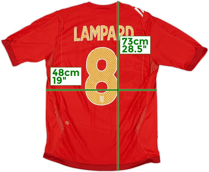 2006-08 England Away Shirt Lampard #8 - 6/10 - (M)