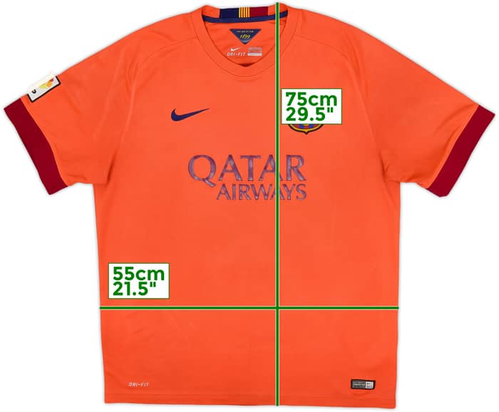 2014-15 Barcelona Away Shirt - 4/10 - (XL)