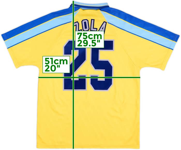 1996-97 Chelsea Camiseta Visitante Zola #25 - 8/10 - (L)