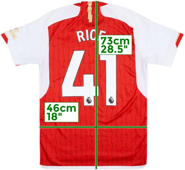 2023-24 Arsenal Home Shirt Rice #41 - 6/10 - (M)