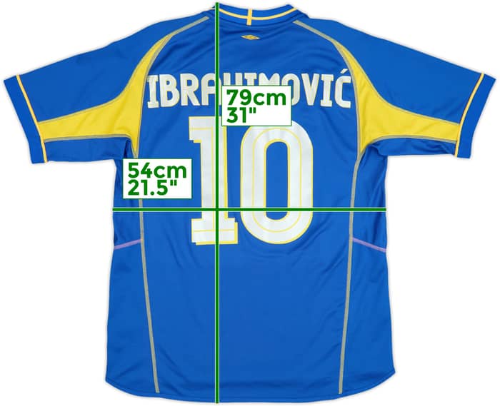 2004-05 Sweden Umbro Reversible Training Shirt Ibrahimovic #10 - 8/10 - (L)