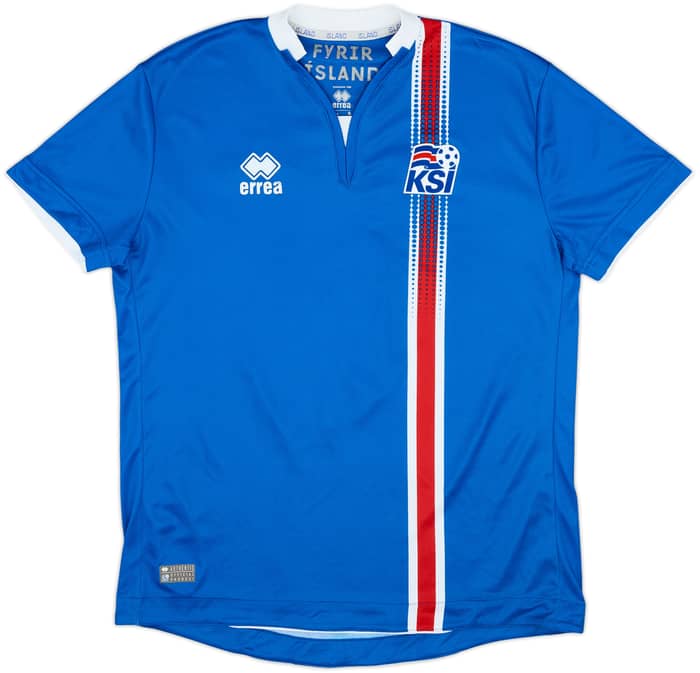 Camiseta de local de Islandia 2016-18 Bjarnason #8 - 6/10 - (S)