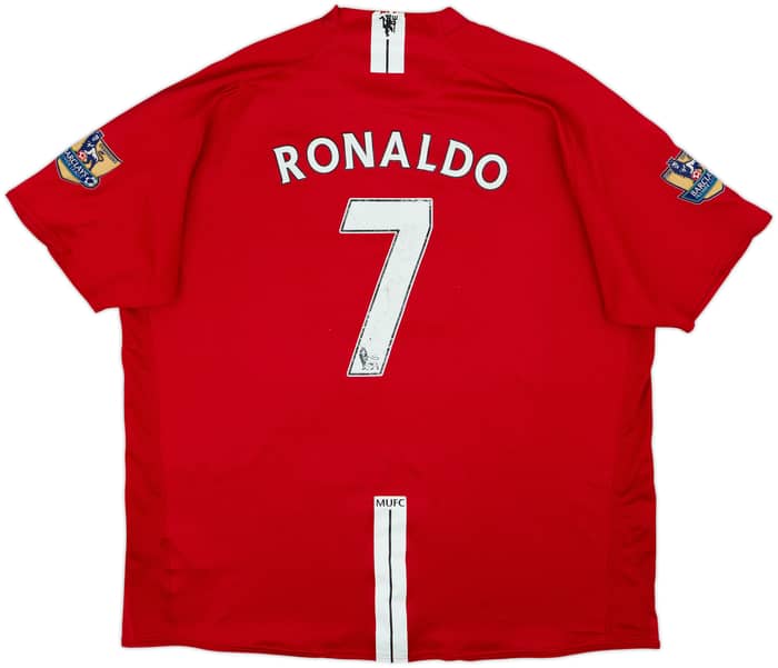 Camiseta de local del Manchester United 2007-09 Ronaldo #7 - 5/10 - (3XL)
