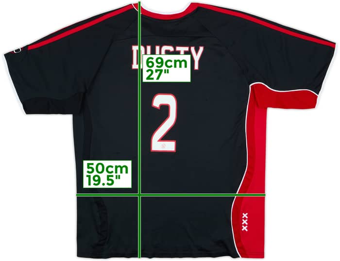 2006-07 Ajax Away Shirt Dusty #2 - 8/10 - (XL.Boys)