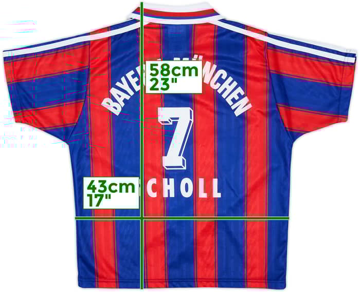 Camiseta de local del Bayern Munich 1995-97 Scholl #7 - 8/10 - (Niños M.)