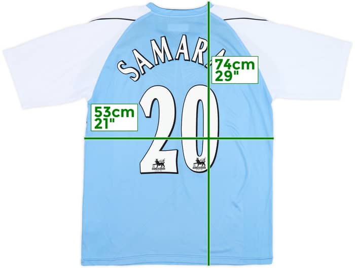2006-07 Manchester City Home Shirt Samaras #20 - 8/10 - (L)