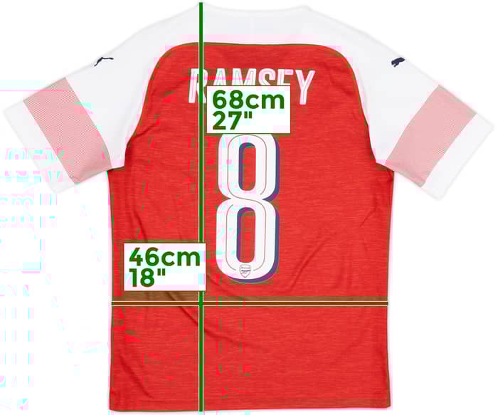2018-19 Arsenal Home Shirt Ramsey #8 - 7/10 - (S)