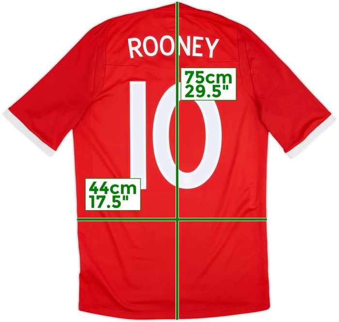 2010-11 England Away Shirt Rooney #10 - 5/10 - (S)