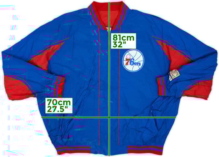2000s Philadelphia 76ers NBA Hardwood Classics Full-Zip Jacket - 8/10 - (3XL)