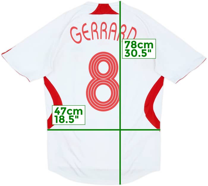 2007-08 Liverpool Away Shirt Gerrard #8 - 6/10 - (S)