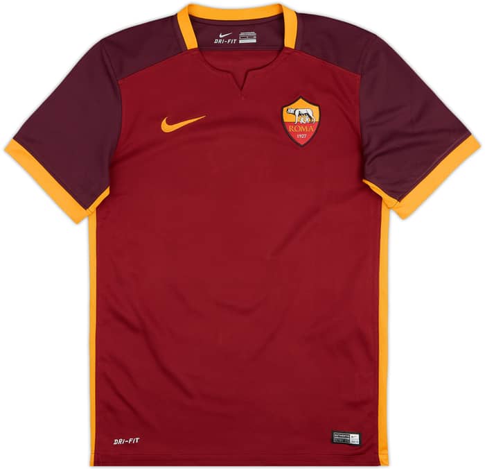 2015-16 Roma Home Shirt Dzeko #9 - 6/10 - (S)