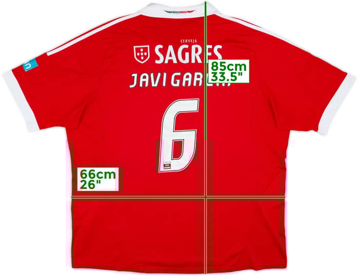 2012-13 Benfica Home Shirt Javi Garcia #6 - 6/10 - (3XL)